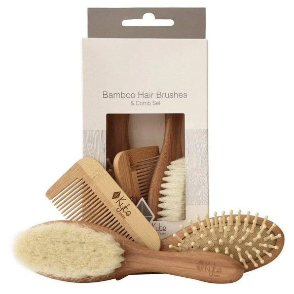 Wood Brush and Comb Set