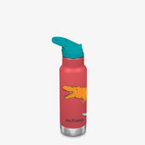 12oz Kid's Classic Insulated with Flip Seal Sport Cap: Red Dino Skate