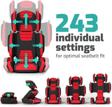HiFold-Adjustable Kids high Back Booster Seat with Carry Strap
