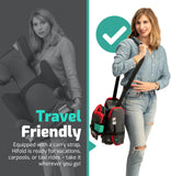 HiFold-Adjustable Kids high Back Booster Seat with Carry Strap