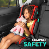 HiFold-Adjustable Kids high Back Booster Seat with Carry Strap