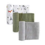 Cotton Muslin Swaddle 3 Pack Neutral/Boy