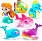 Tub Works® Mermaid Lagoon™ Light Up Bath Toys, 6 Pack