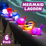 Tub Works® Mermaid Lagoon™ Light Up Bath Toys, 6 Pack