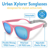 Peachy Pink Aurora | Urban Xplorer Sunglasses: M (2 - 6Y)