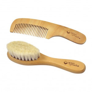 Wooden Brush and Comb Set