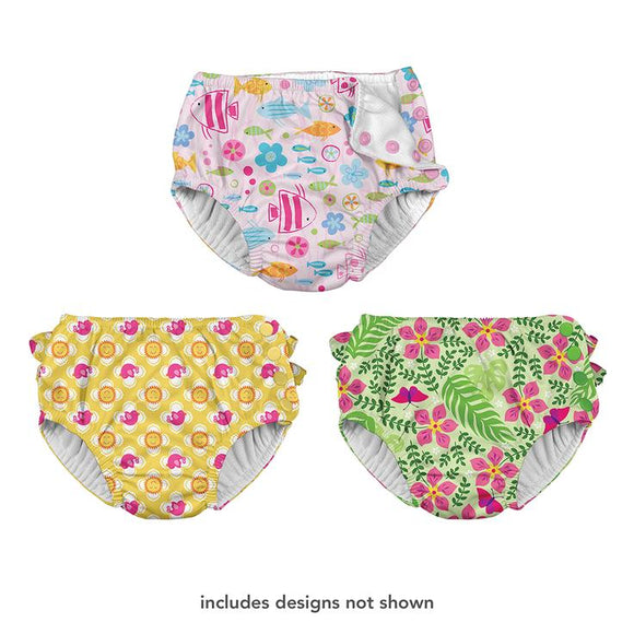 Snap Ruffle Swim Diaper- Assorted patterns