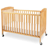 Full Size Foldable Crib in Natural