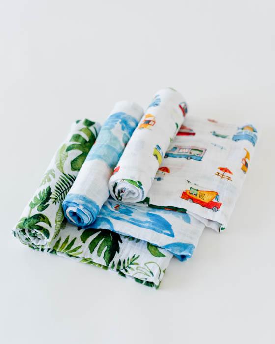 Cotton Muslin Swaddle 3 Pack Neutral/Boy